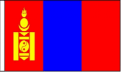 Mongolia Hand Waving Flags